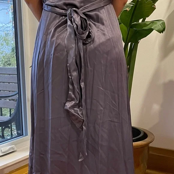 BHLDN (Anthropologie) purple silver asymmetrical dress 💜 - Picture 6 of 6